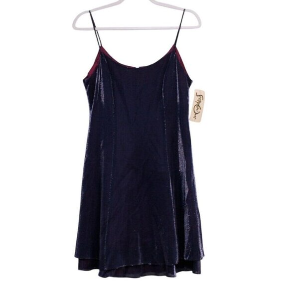 Vintage 90s NWT Steppin Out Mini Dress Size 12 Shimmery Metallic Cocktail Party - Picture 1 of 13